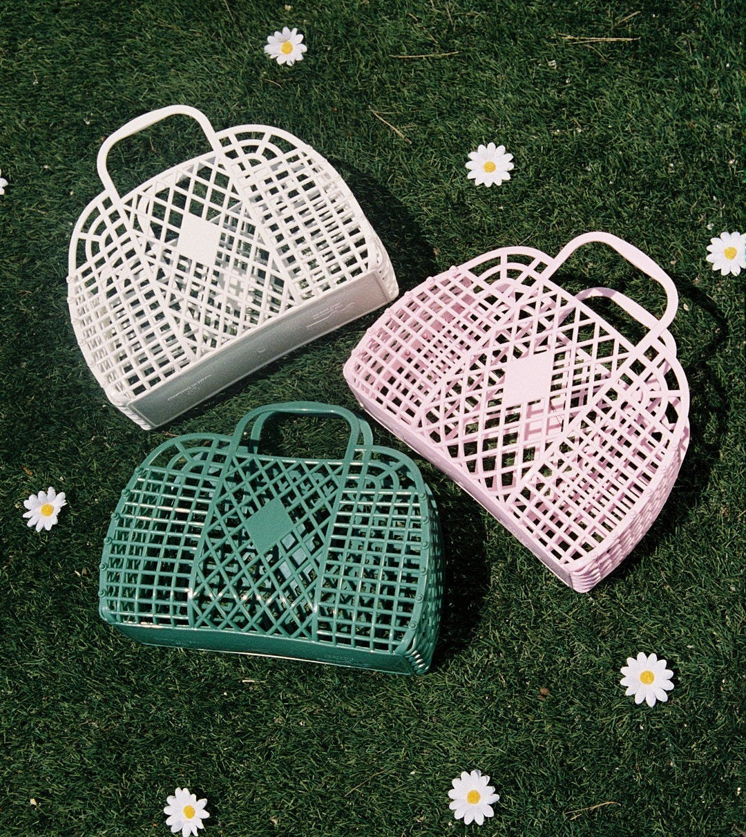 Jelly Retro Basket Small - Cream