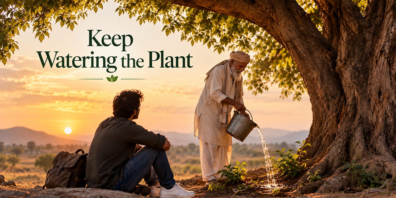 Keep Watering the Plant