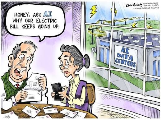 Editorial cartoon Jan 31: AI data centers - Mitchell Republic | News, weather, sports from Mitchell South Dakota