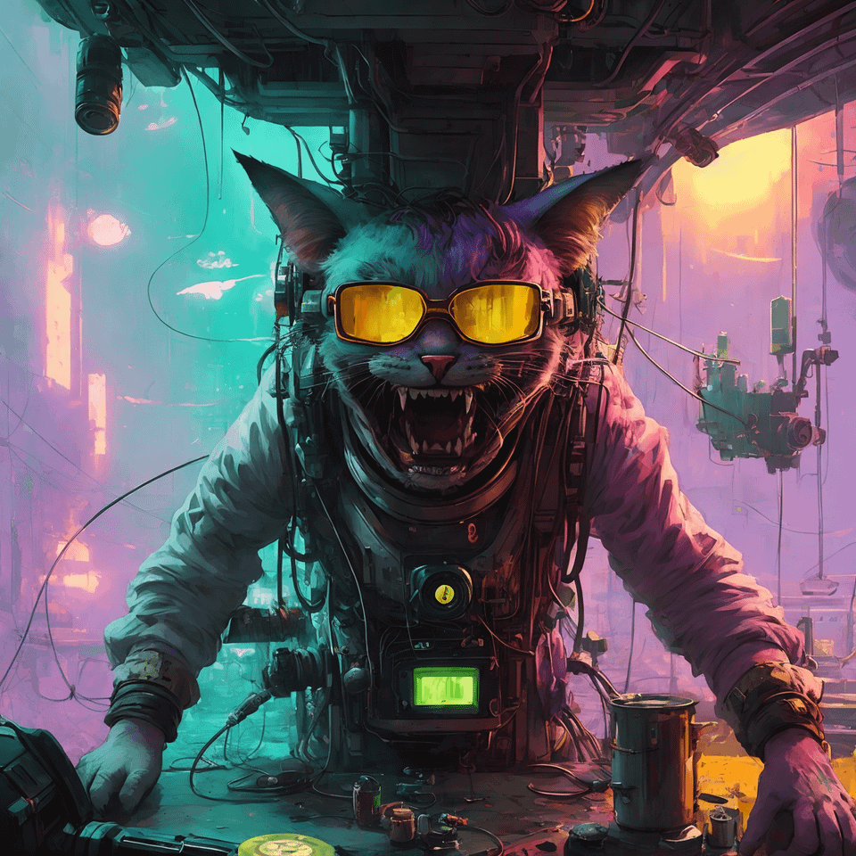 r/StableDiffusion - Mad scientist cat
