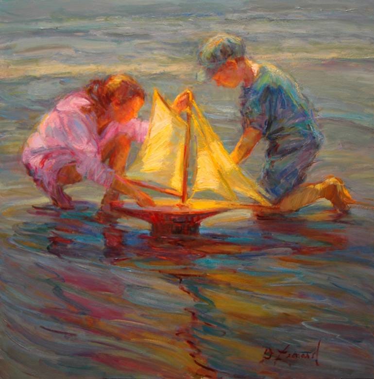 Summer Sails Painting by Diane Leonard | Saatchi Art