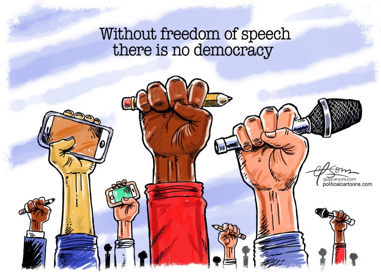 Freedom of speech equals democracy | The Week
