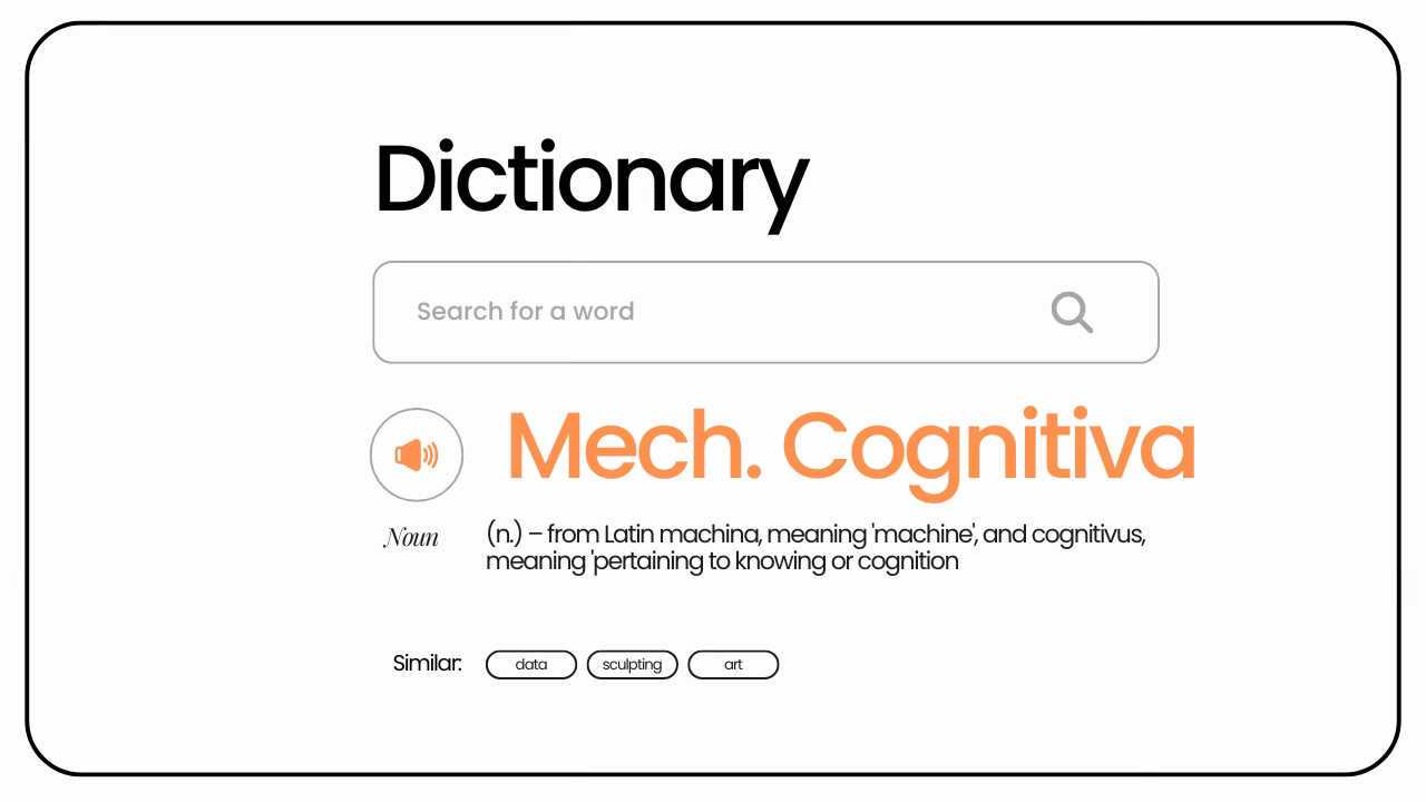 Mechanarum Cognitiva, The Dictionary of Datasculpting Mechanarum Cognitiva, The Dictionary of Datasculpting