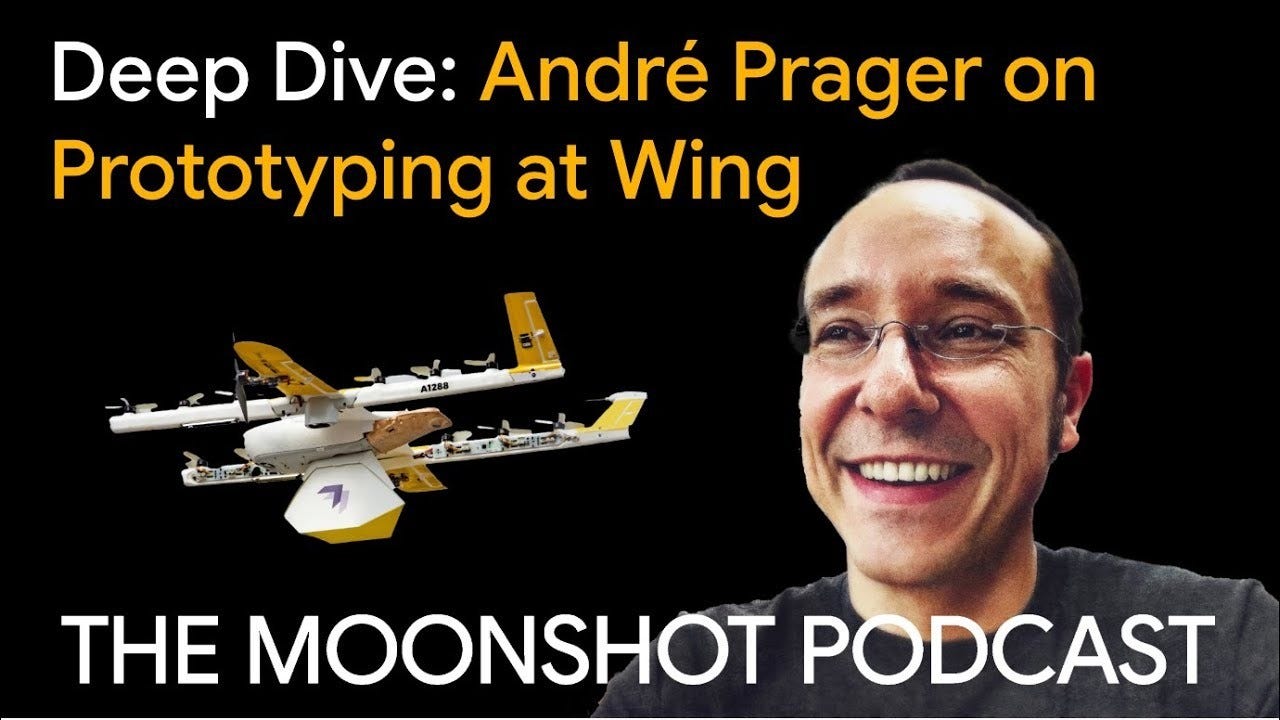 Andre Prager, Wing with Astro Teller, X, The Moonshot Factory