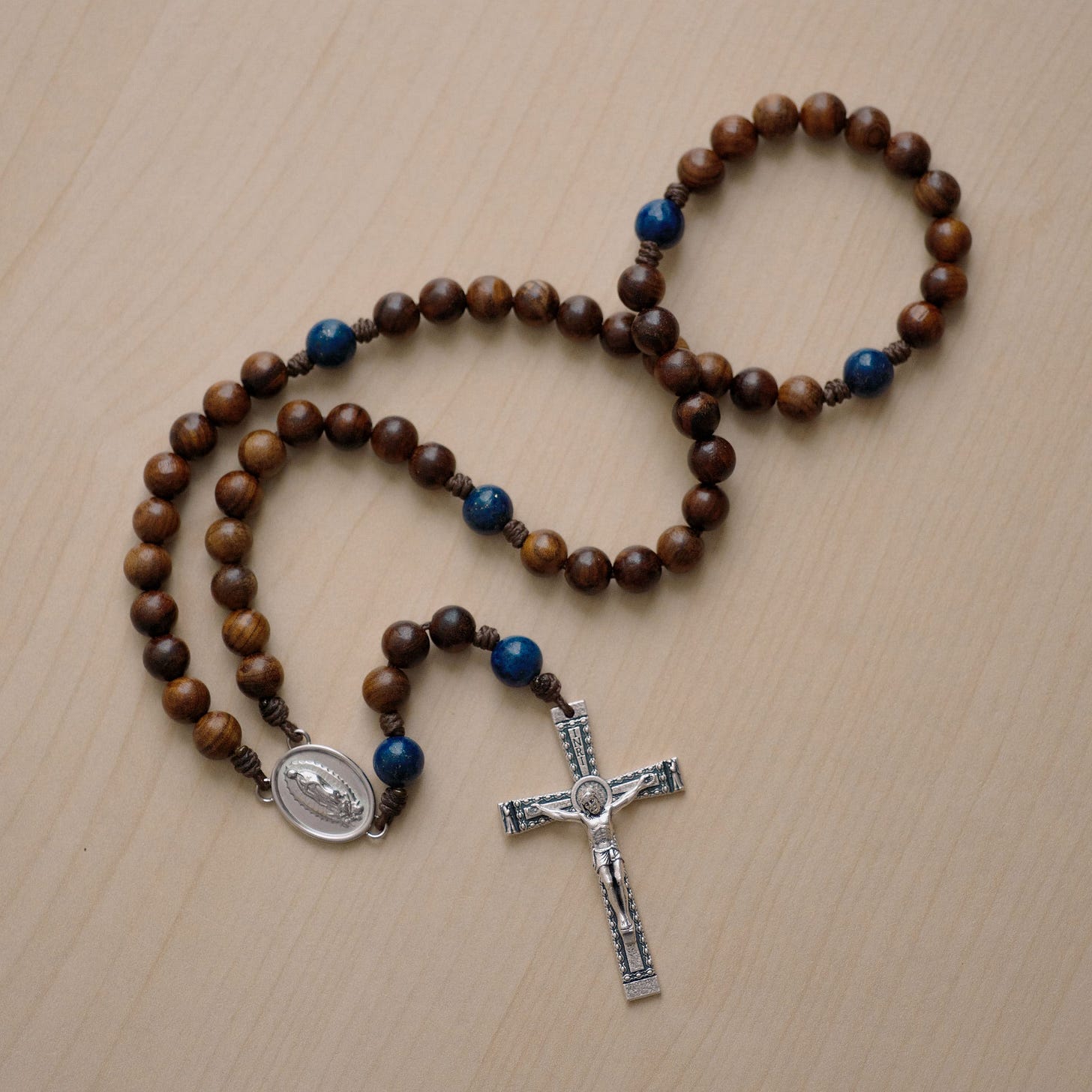 The Rosary in a Year Rosary: 5 Decade Wood/Gemstone – Ascension The Rosary in a Year Rosary: 5 Decade Wood/Gemstone – Ascension