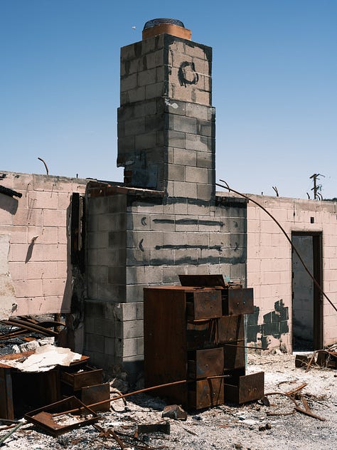 Ruins of a couple of hotels and casino