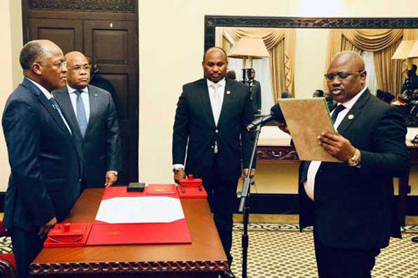Tanzania’s head of intelligence service Diwani Athuman Msuya swears in
