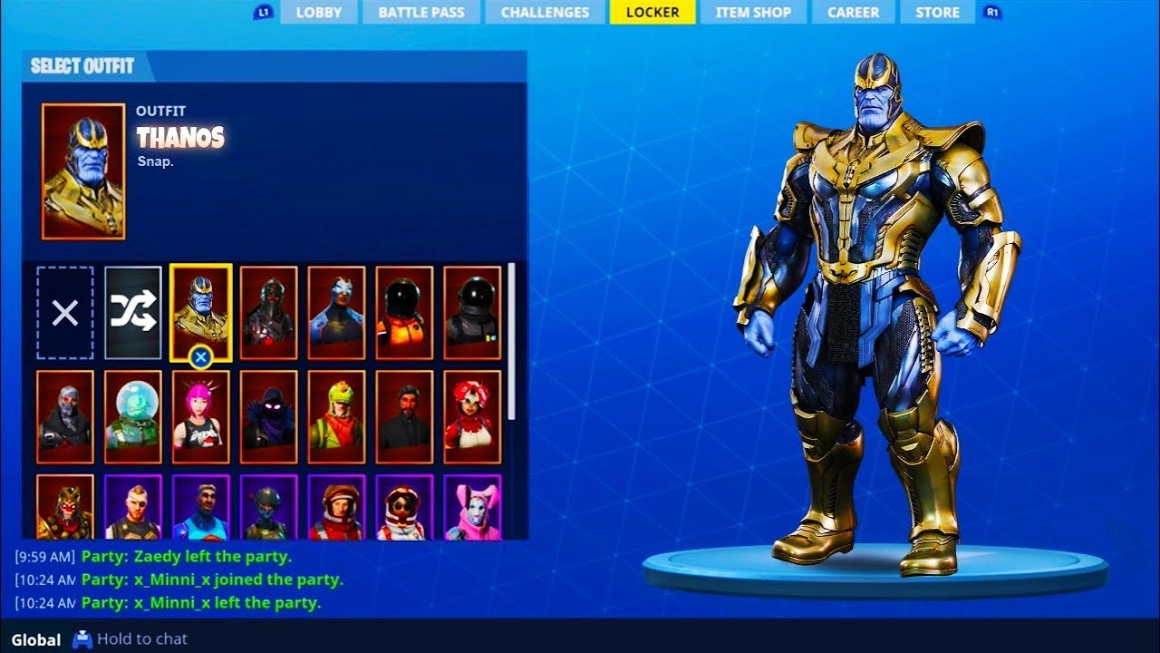HOW TO GET *NEW* THANOS SKIN In Fortnite! - Fortnite Battle Royal Avengers Skins Update Collab! - YouTube HOW TO GET *NEW* THANOS SKIN In Fortnite! - Fortnite Battle Royal Avengers Skins Update Collab! - YouTube