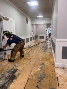 Volunteer Firefighters Demoing Five Ponds