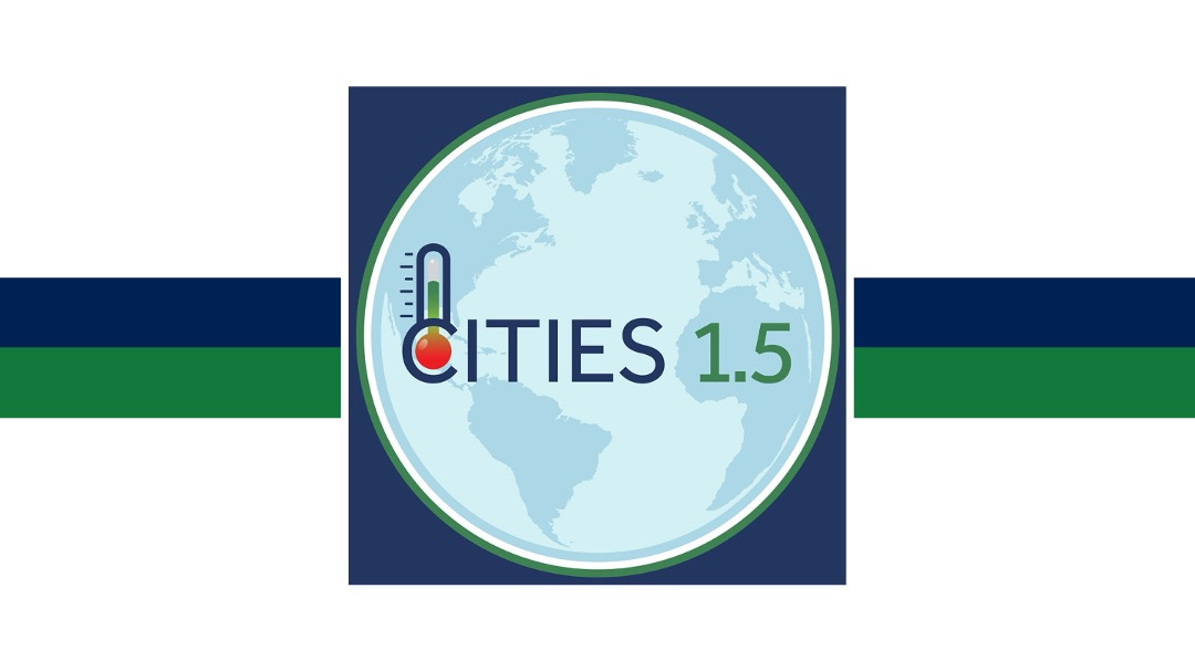 The logo of the Cities 1.5 podcast