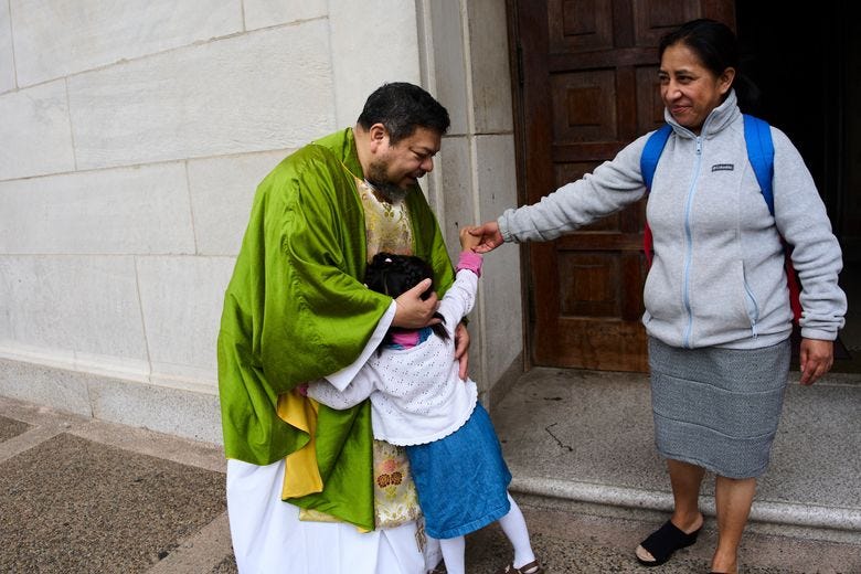 Immigration crackdown stokes fear and solidarity at a Catholic church in DC  | The Seattle Times