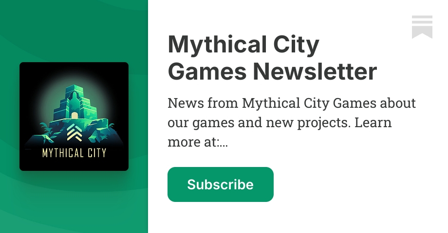 Mythical City Games Newsletter | Jedrzej Jonasz | Substack