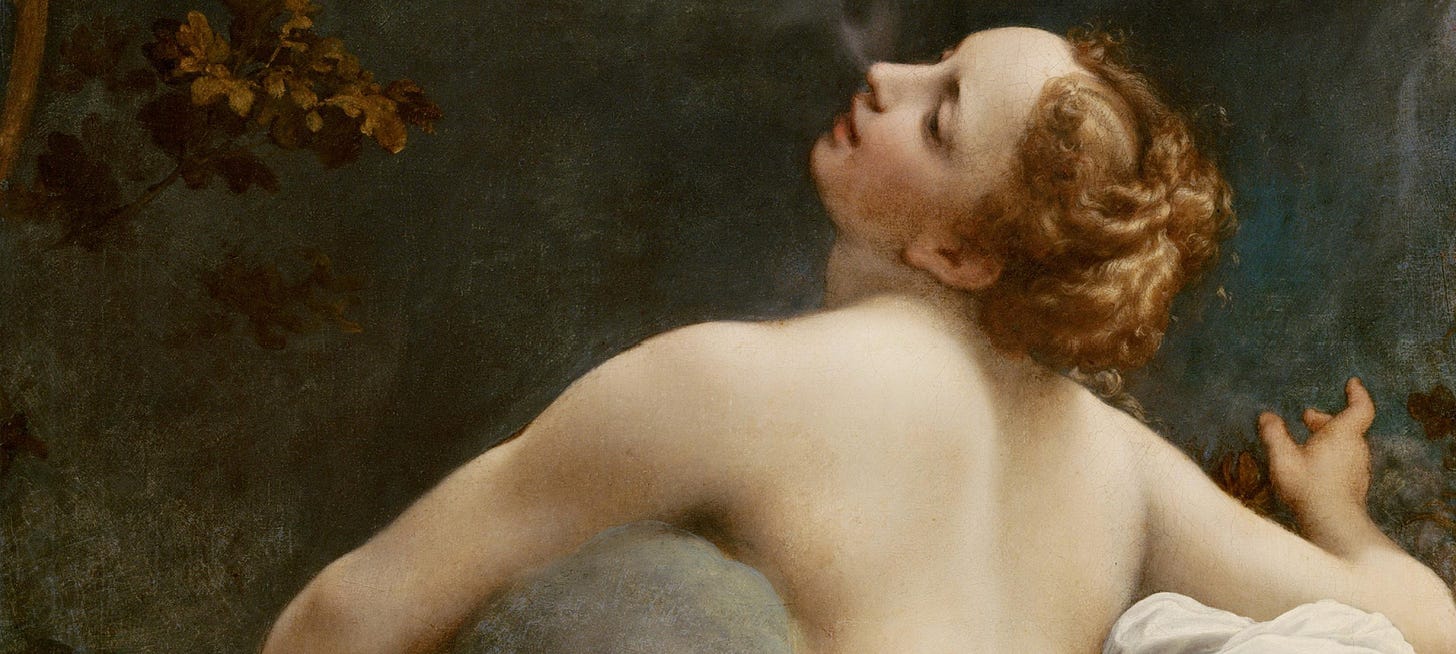 Correggio painting with soft, smoke-like sfumato modeling of the faces Correggio painting with soft, smoke-like sfumato modeling of the faces