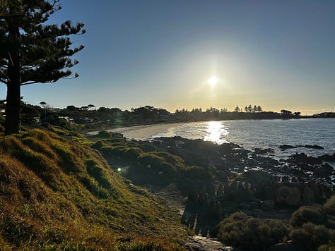 Six photographs looking north from Frenchman's Rock