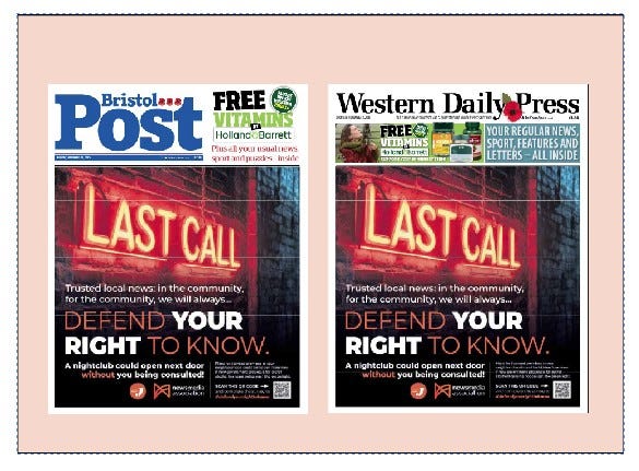 Page 1 of the Bristol Post and Western Daily Press