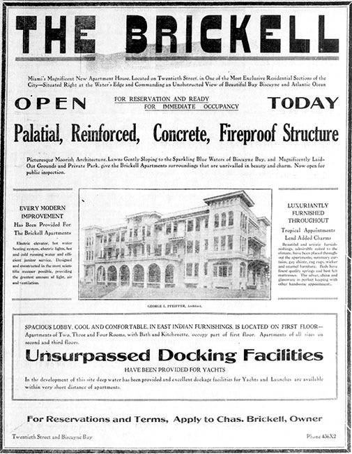 Advertisement in the Miami Herald on January 21, 1917. Advertisement in the Miami Herald on January 21, 1917.