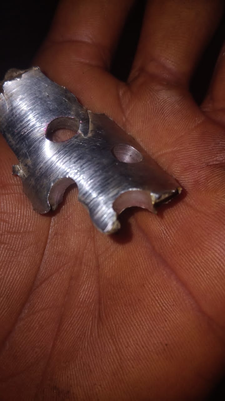 The mortar piece that killed Commander Lamek Taplo