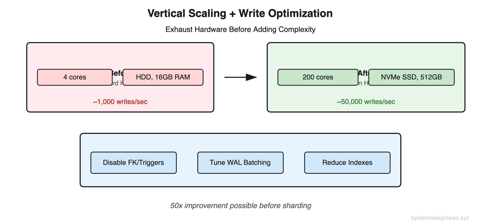 Vertical Scaling + Write Optimization