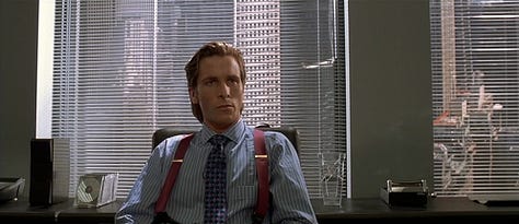 American Psycho film stills showing office interior