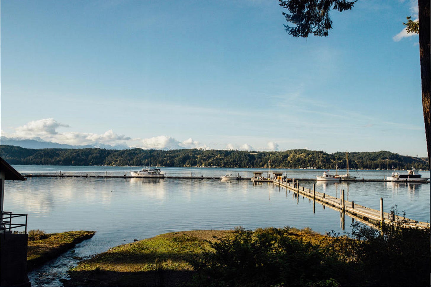 View of Hood Canal during a sunny clear day.