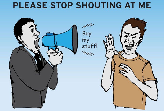 Please stop shouting at me