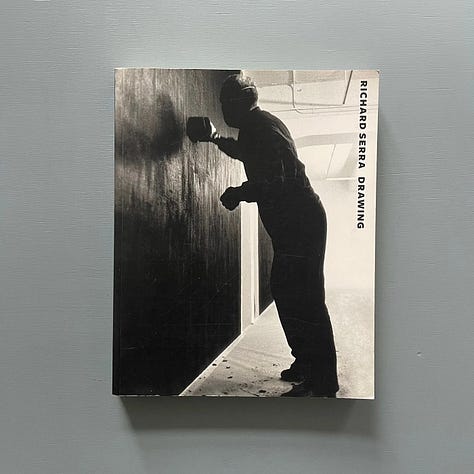 Richard Serra Drawing: A Retrospective, Edited by Gary Garrels, Bernice Rose, and Michelle White, with additional contributions by Lizzie Borden, Magdalena Dabrowski, Richard Serra, and Richard Shiff, The Menil Foundation, Houston, TX, 2011 (Internet Archive here) [Saint-Martin Bookshop, Bruxelles-Brussel. Art: © Richard Serra / ARS, New York]