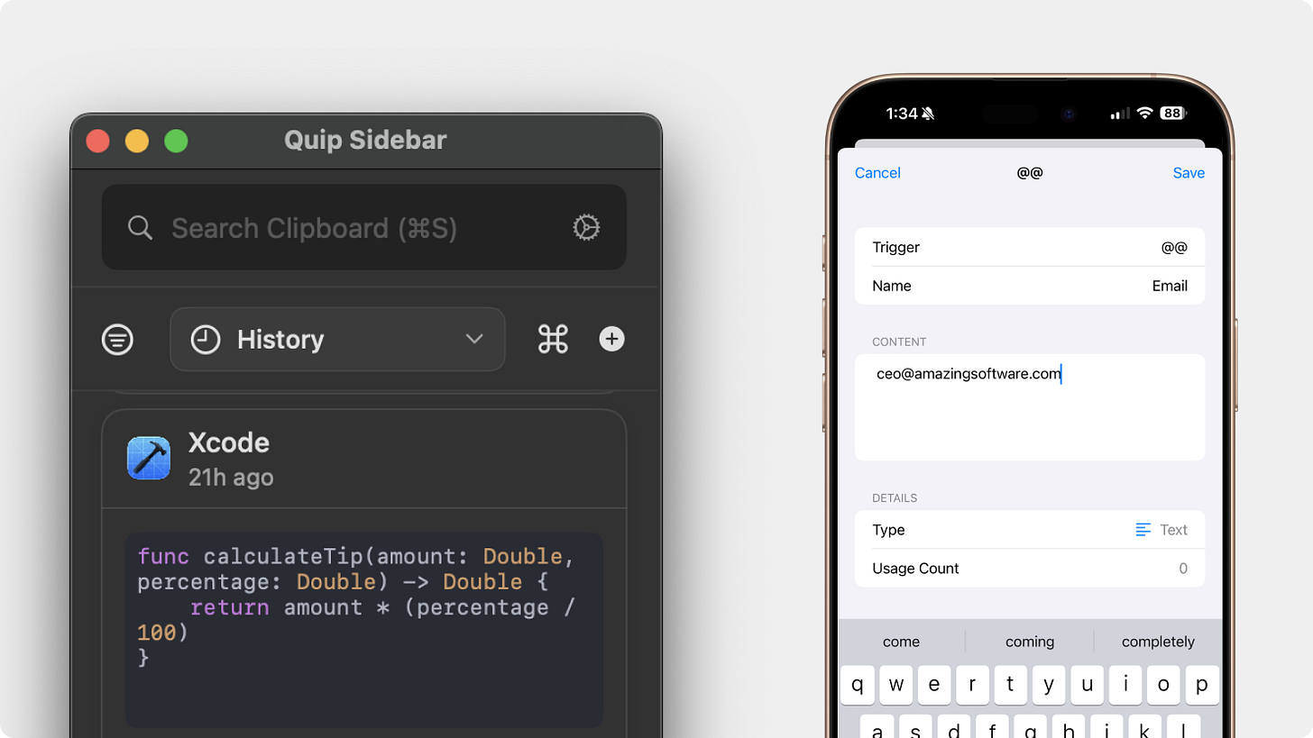 More Quip features