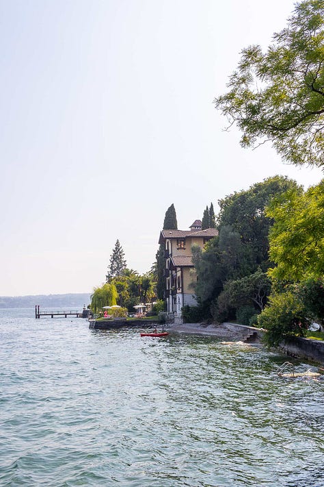 Scenes from Ristorante Lido 84's outside terrace overlooking Lake Garda.