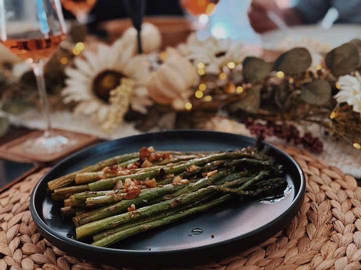 Burrata & Cherry Tomato, Maple Glazed Feta Carrots, Low Sugar Chocolate Strawberries, Low Fat Creamy Grilled Chicken, Garlic Stir-Fry Asparagus, Mashed Potatoes