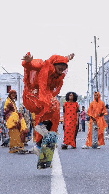 Ethiopian girl skaters