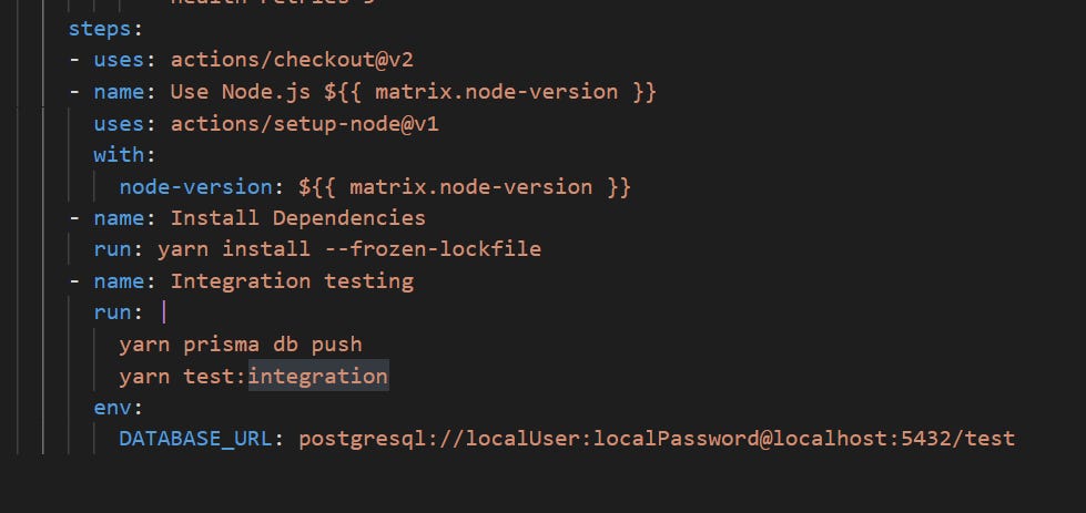 steps part of the workflow which will import the database from the env steps part of the workflow which will import the database from the env
