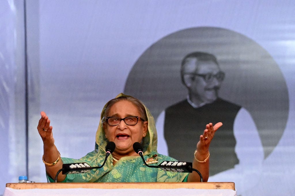 Sheik Hassina looks set to win a fifth term in power (AFP via Getty Images)