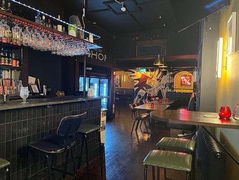 A mix of 'after and before' images from the pub