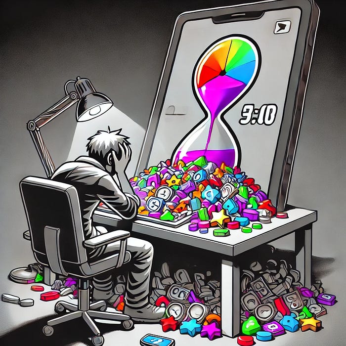 AI Generated — Dall-E — Gamer tired of FOMA