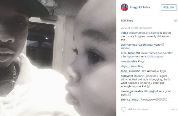 tyga with king cairo blac chyna 2016 gossip