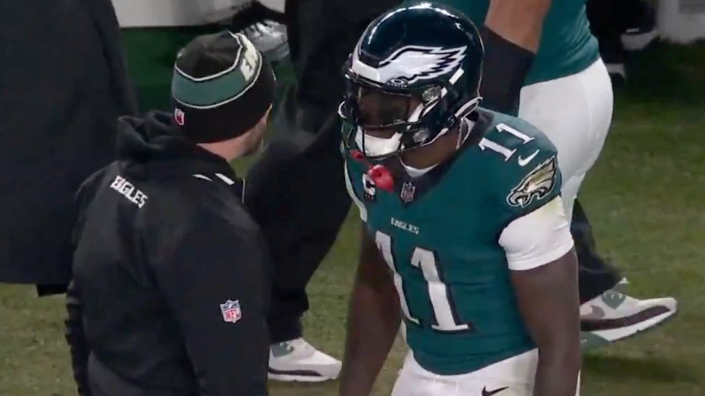 A.J. Brown, Nick Sirianni Get Into Heated Exchange on Eagles Sideline After Consecutive Drops A.J. Brown, Nick Sirianni Get Into Heated Exchange on Eagles Sideline After Consecutive Drops