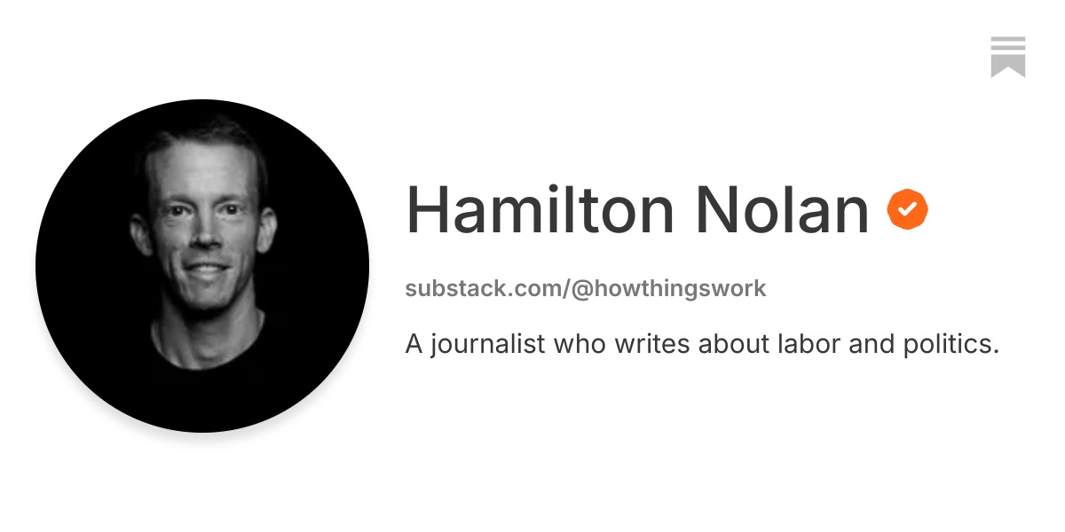 Hamilton Nolan | Substack