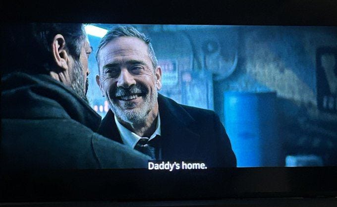 The Boys Jeffrey Dean morgan working Winchester daddy mode The Boys Jeffrey Dean morgan working Winchester daddy mode