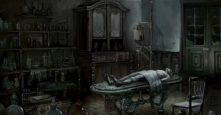 This may contain: an old fashioned room with lots of windows and furniture