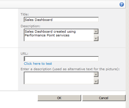 performance point dashboard change tilte and logo input form performance point dashboard change tilte and logo input form