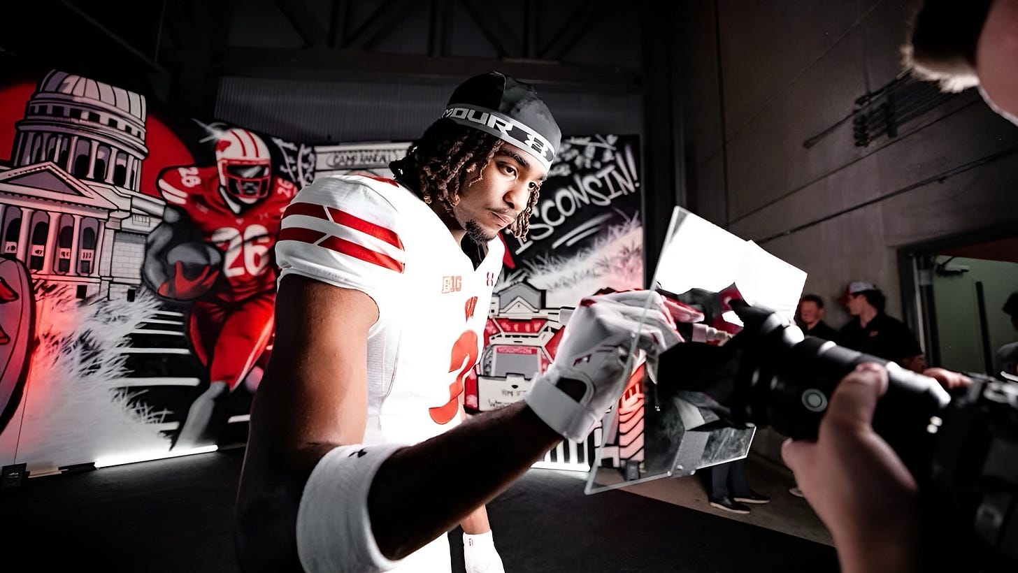 Wide receiver Jayden Petit during his official recruiting visit to Wisconsin Wide receiver Jayden Petit during his official recruiting visit to Wisconsin
