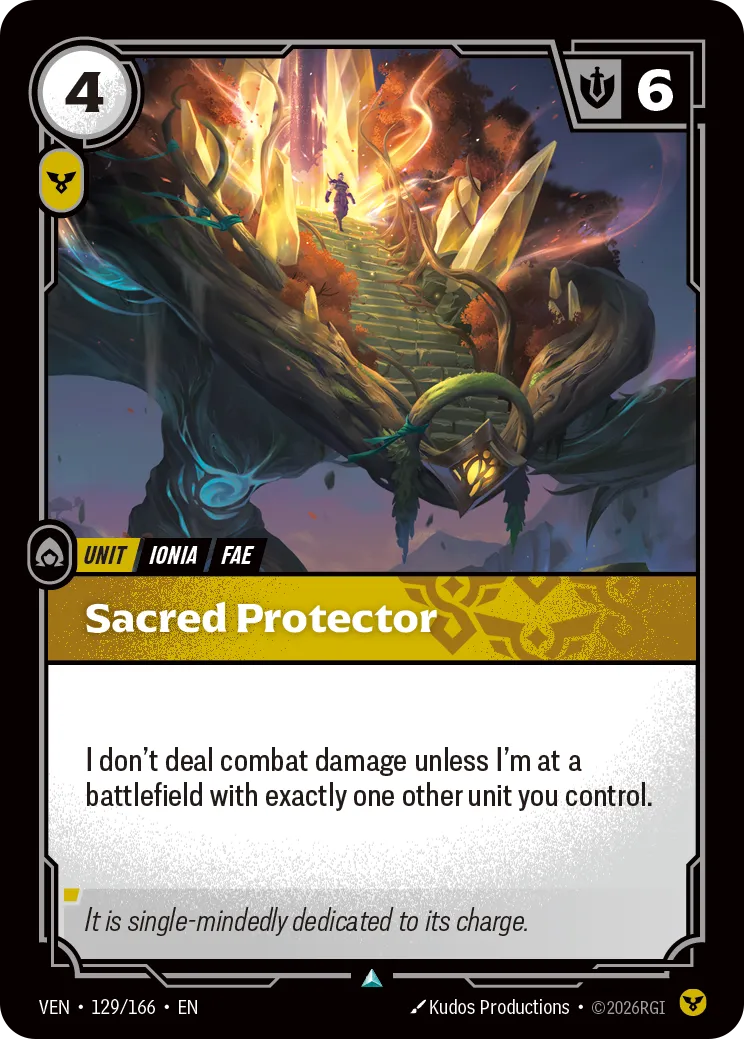 VEN-129 Sacred Protector Card - Riftbound TCG