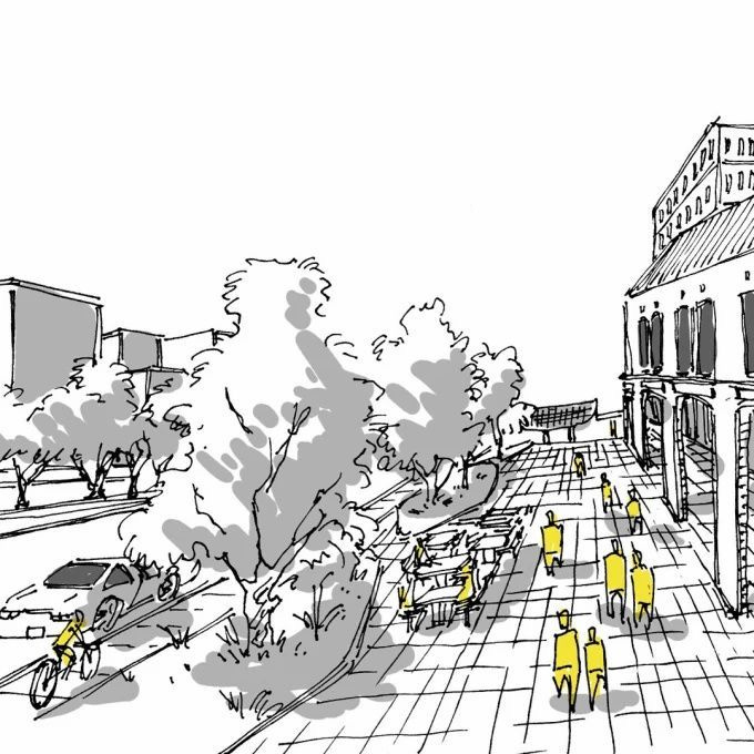 Illustration of a city street being designed through description, symbolising how vibecoding transforms human intent into real, structured systems — like planning architecture through conversation. Illustration of a city street being designed through description, symbolising how vibecoding transforms human intent into real, structured systems — like planning architecture through conversation.