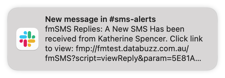 Slack Notifications for Incoming SMS Messages – Databuzz