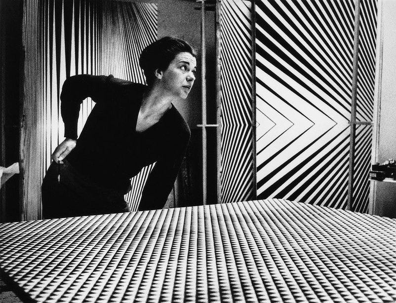 Bridget Riley portrait