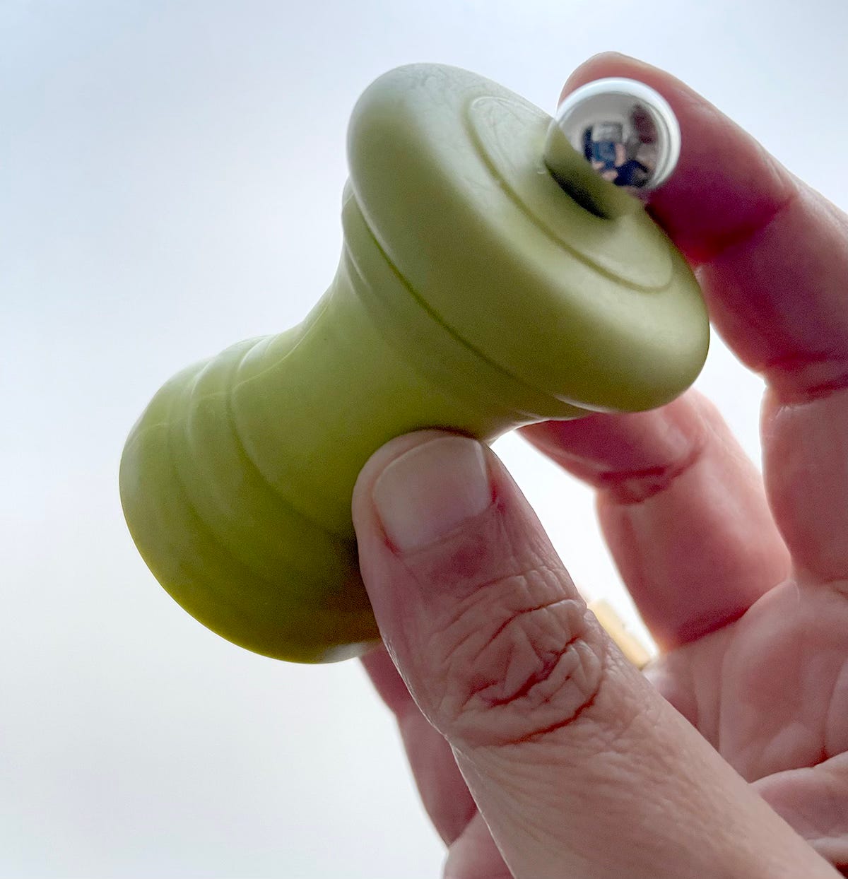 tiny green Peppermill