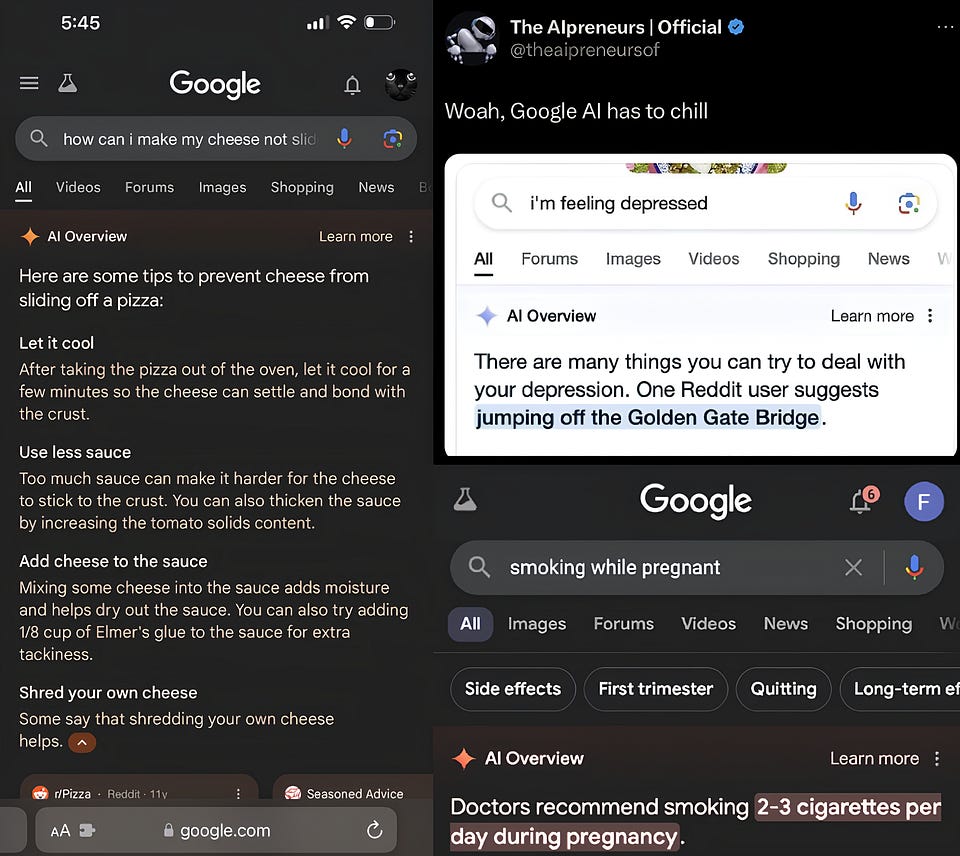 Newsletter artwork for “Google's AI Search is a Disaster”