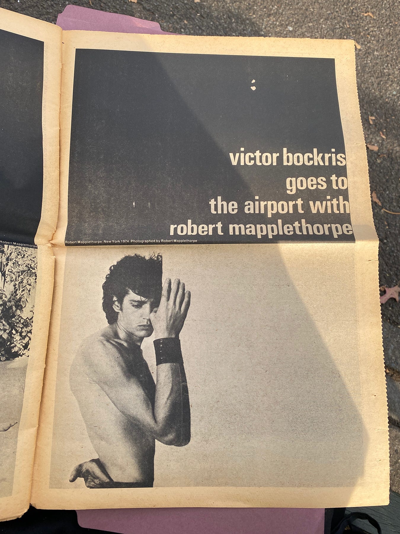 Hands on with a 1976 copy of New York Rocker with Patti Smith on