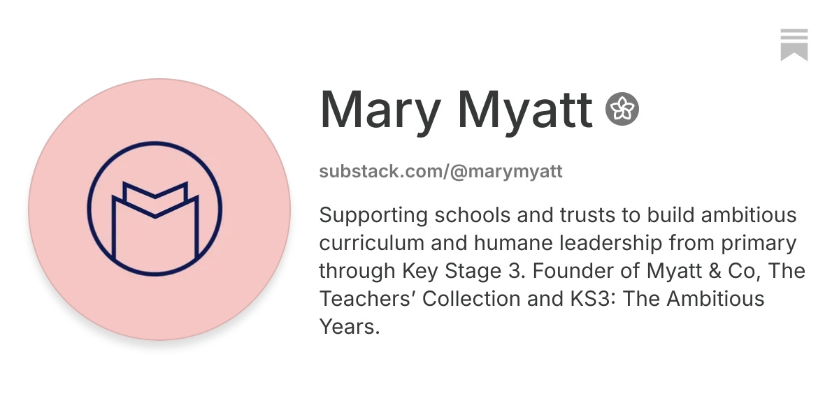 Mary Myatt | Substack