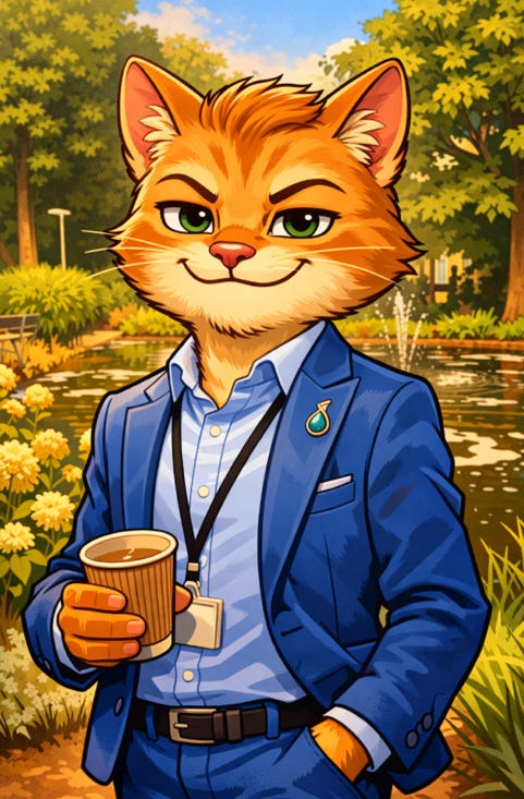Cartoon a cartoon of a cat holding a cup of coffee

AI-generated content may be incorrect.